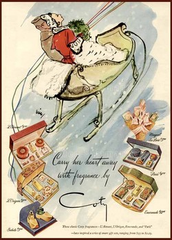 Merry Christmas & Happy Holidays - 1944 Coty Perfume Ad {Perfume Images & Adverts}