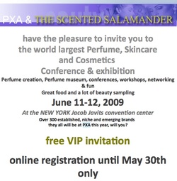 Perfume Expo America & The Scented Salamander: 100 VIP Invitations for Perfume & Beauty Addicts {Scented Paths & Fragrant Addresses}