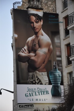 Jean Paul Gaultier Le Male Billboard in Paris Fall 2009 {Perfume Images & Adverts}
