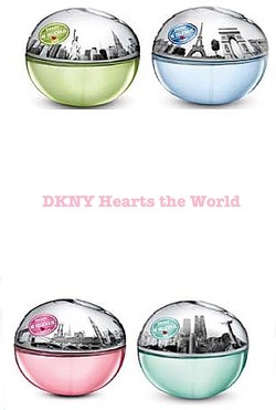 DKNY Be Delicious Hearts the World Collection of 4: Rio, Paris, London, New York City (2012) {New Perfumes}