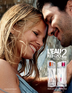 Kenzo L'Eau2Kenzo for Her & Him (2012): Text the Freshness to your Sex Friend {New Perfumes} {Perfume Images & Ads}