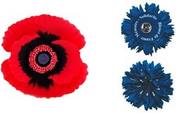 Lovely Patriotic Fashion: Wear a Cornflower on V-E Day in France {Fashion Notes}
