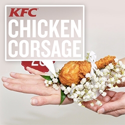 KFC Get Into the Love Game with a Fried Chicken Corsage {The 5th Sense in the News} {Food News}