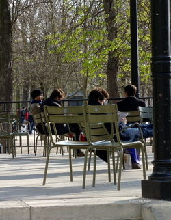 Simply Spring XIII - Young Men Reading + Chestnut Trees in Bloom {Paris Photo}