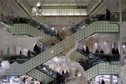 Ethereal Structures by Ai WeiWei at the Bon Marché Fill the Sky of a Perfumery 