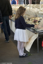 Little Girl Looking at Cheeses // Petite fille regardant des fromages {Paris Street Photography}